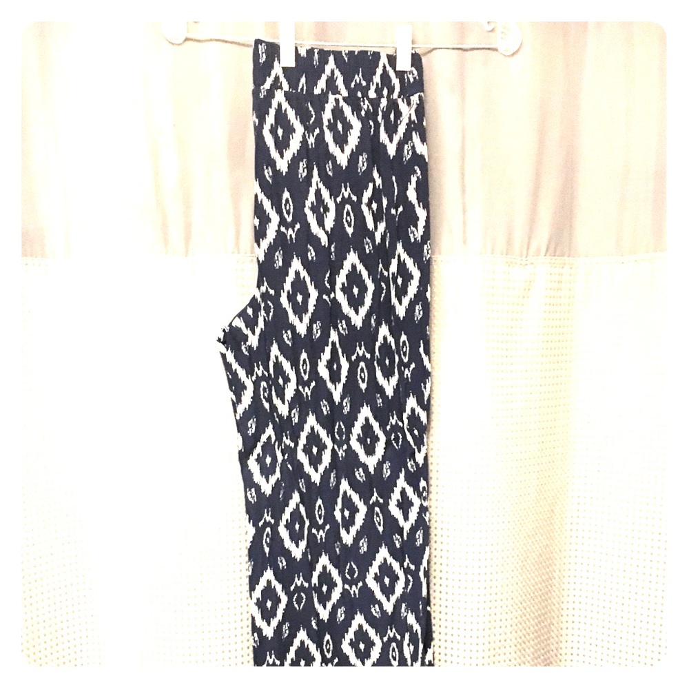 Navy and white palazzo dress barn L